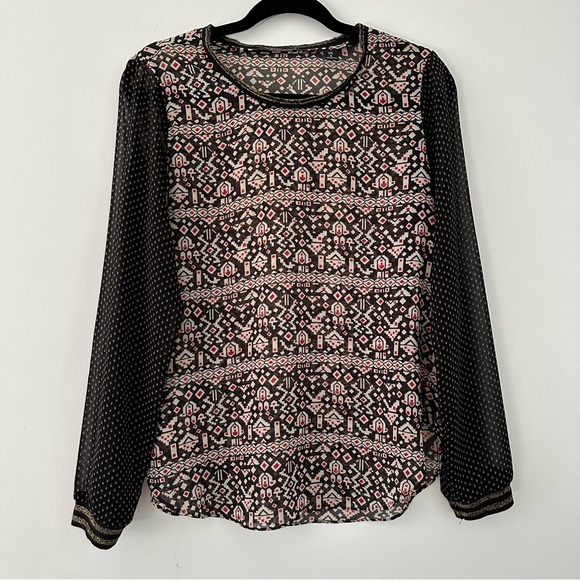 SCOTCH & SODA Printed Semi Sheer Top - Picture 1 of 13
